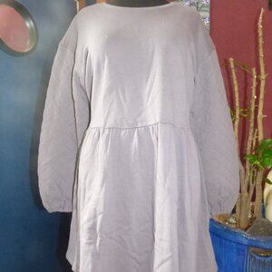 QUIRKY STITCH & PINE BOHO PRAIRIE ANCHORGRAY SWEAT SHIRT MINI SKATER DRESS XL